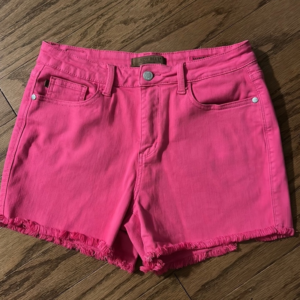 Judy Blue Vibrant Pink Jean Shorts